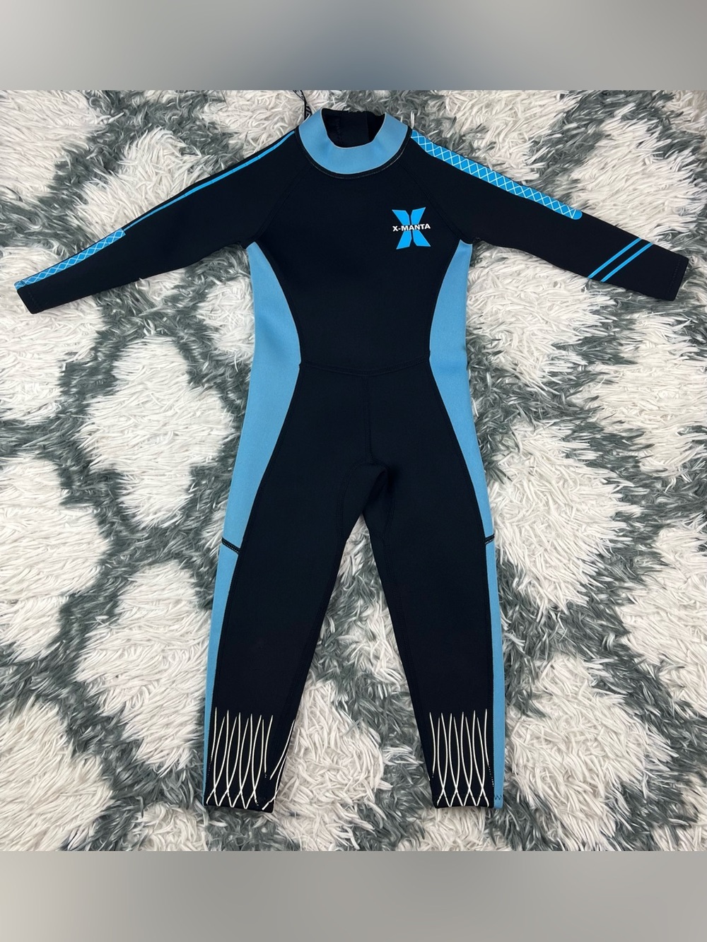 Dive & Sail X Mantra Youth Full Wetsuit Black Blue Size Medium